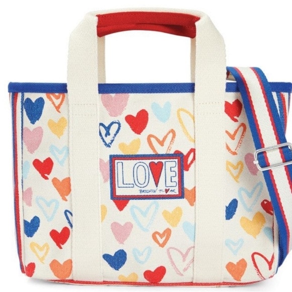 New Brighton Canvas Red White and You Mini Tote Bag - Picture 1 of 10